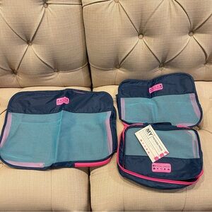 MyTagalongs Travel Packing Cubes Blue Punk set of 3 NWT
